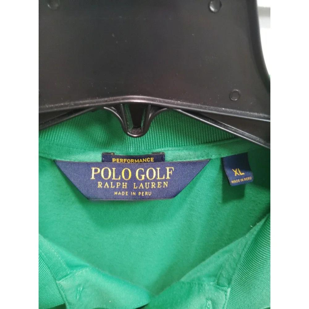 Polo Ralph Lauren Performance Golf Shirt Men's XL Green Evergreen Pony Crest